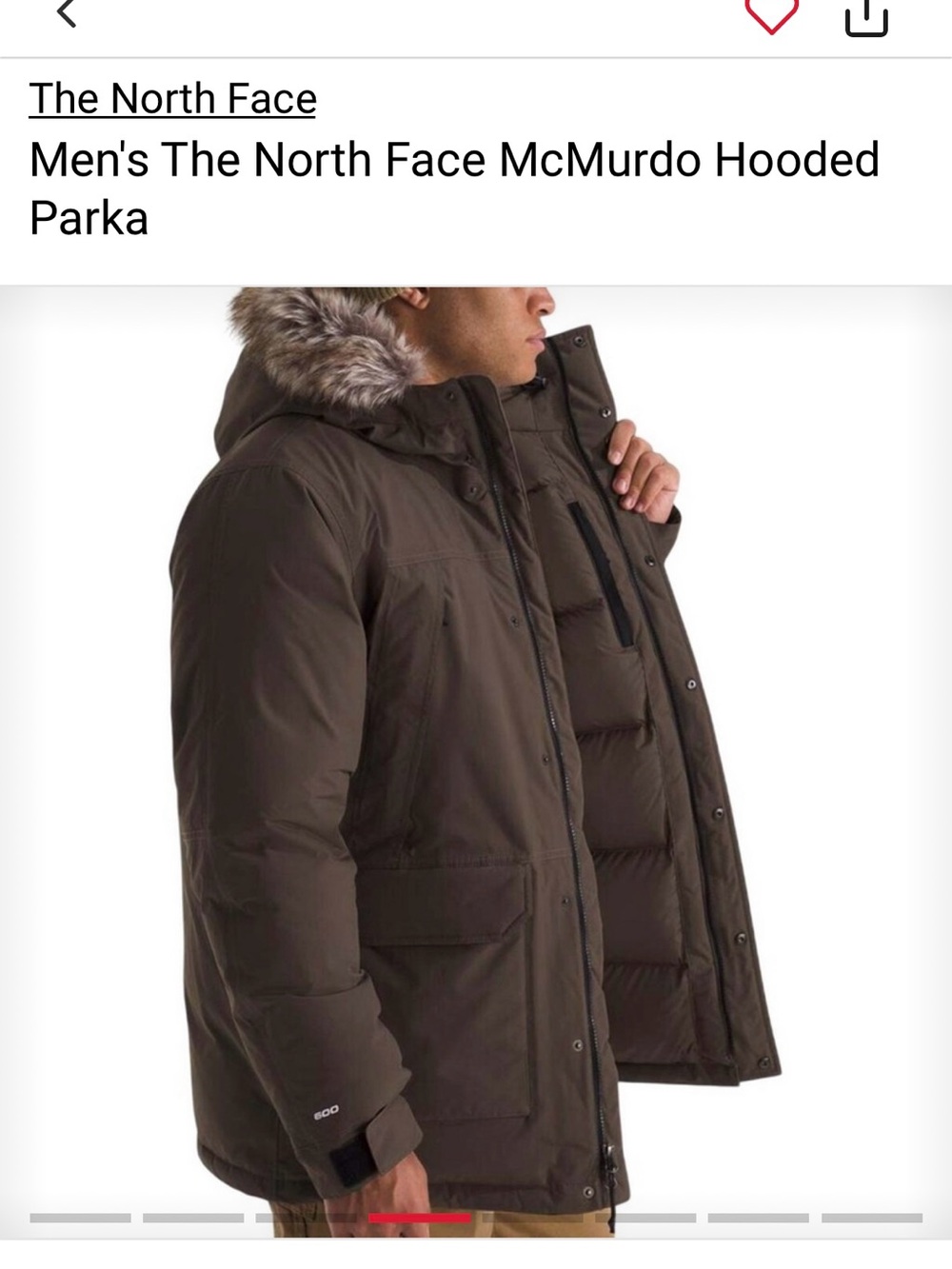 The North Face Smokey Brown McMurdo Hooded Parka - Picture 4 of 8